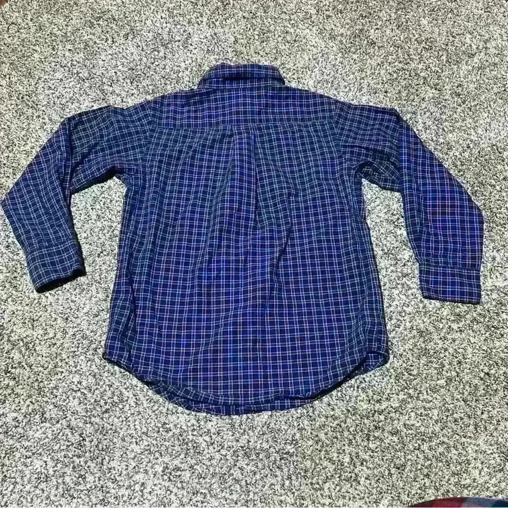 Ralph Lauren Shirt Boys Size 6 Button Down Plaid Red/ Pink & Blue Long Sleeve